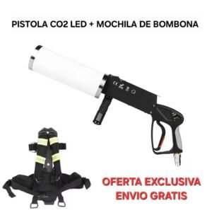 pistolas co2 led + mochila co2 bodas