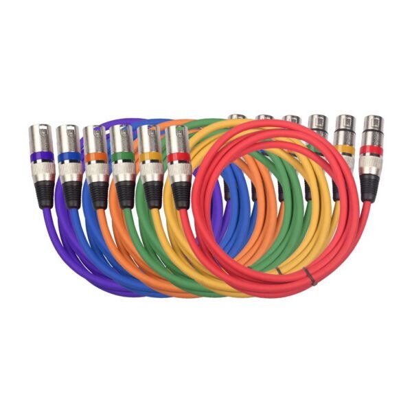 Pack 6 Cables DMX Macho-Hembra 1.5m