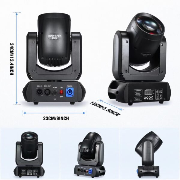 Cabeza Móvil Beam + Spot 150W Pro Iluminación y Sonido - Imagen 5