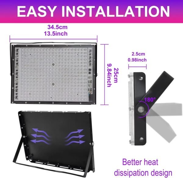Foco Led 100W Luz Ultravioleta Luz negra - Imagen 5