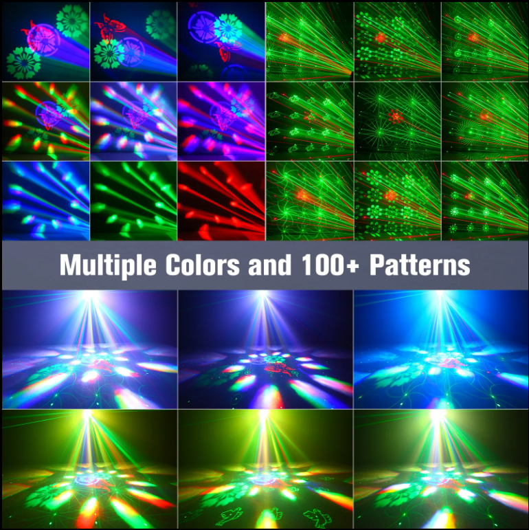 Luces de Escenario 80W 6 en 1 con Efecto Ojo de Abeja – Pro Iluminación y Sonido - Imagen 9