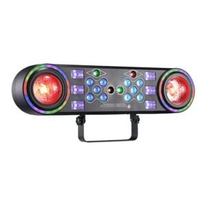 Luz DJ Profesional 7 en 1 RGBW + UV + Láser DMX con Trípode