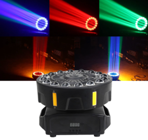 Cabeza Móvil LED Bee Eye 16x12W RGBW con Láser RGB y Estrobo COB DMX512 para DJ y Escenario