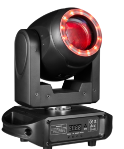 Cabeza Móvil Beam + Spot 100W con Aro de Luz RGB  Pro Iluminación y Sonido