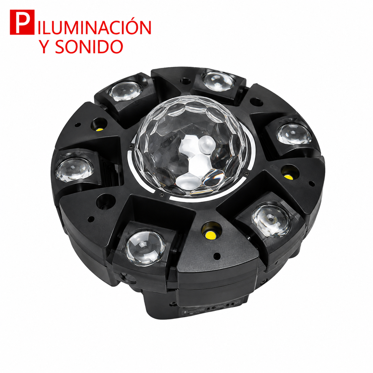 Cabeza Móvil Orbe 120W RGBW 4 en 1 con Láser, Bola Mágica y Estrobo